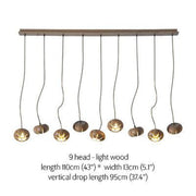Wooden Petal Kitchen Island Pendant Light-DWHOME