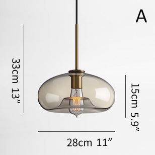 Millow Glass Shade Brass Fitting Pendant Light.