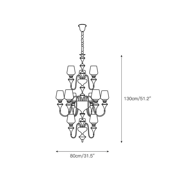 Abrahamson Shaded Tiered Chandelier-DWHOME