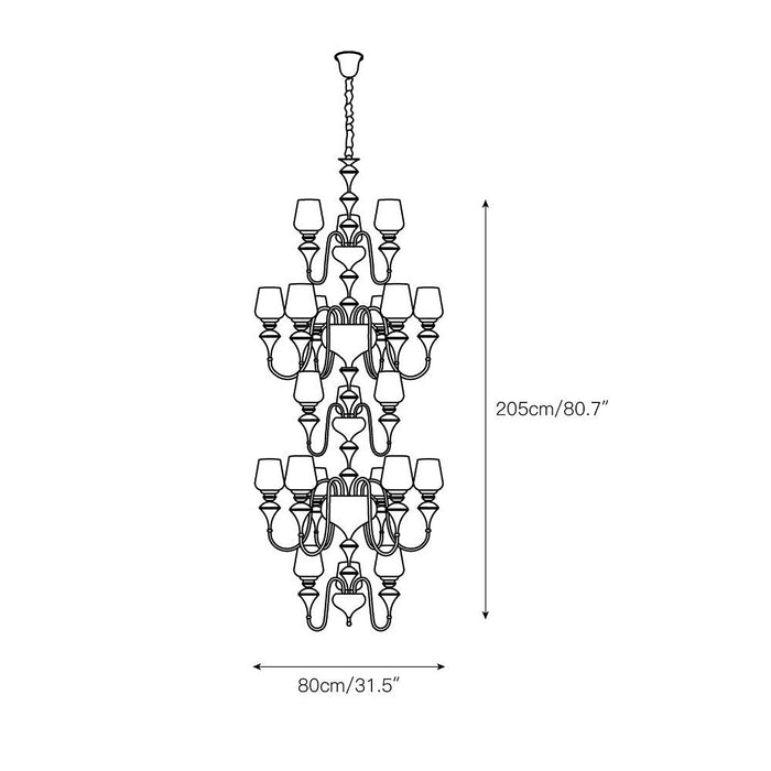 Abrahamson Shaded Tiered Chandelier-DWHOME
