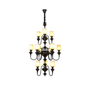 Abrahamson Shaded Tiered Chandelier-DWHOME