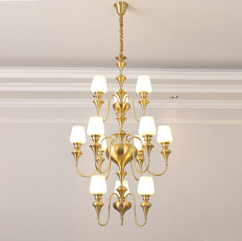 Abrahamson Shaded Tiered Chandelier-DWHOME