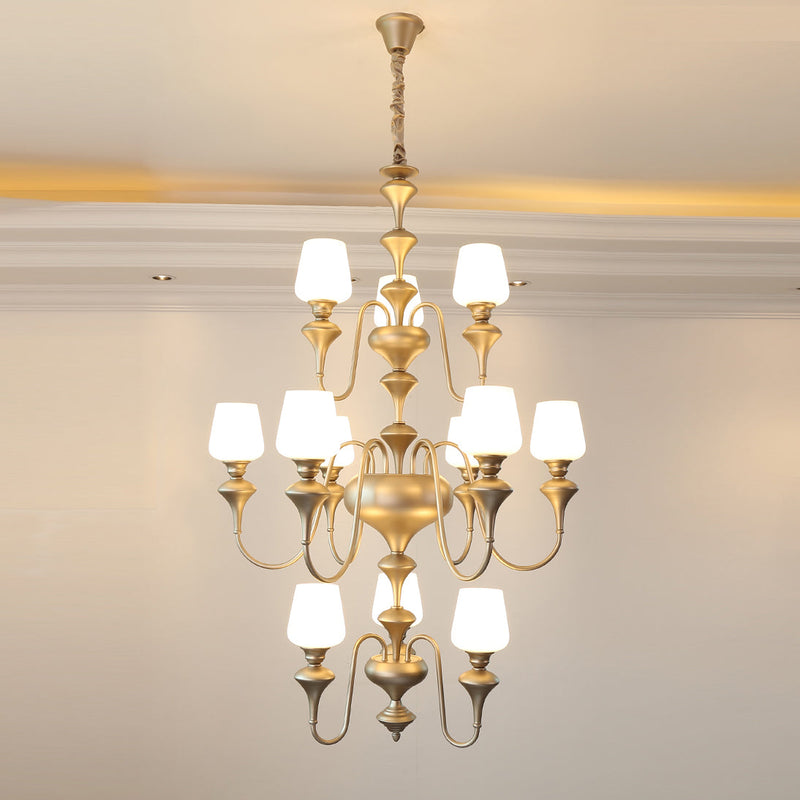 Abrahamson Shaded Tiered Chandelier-DWHOME