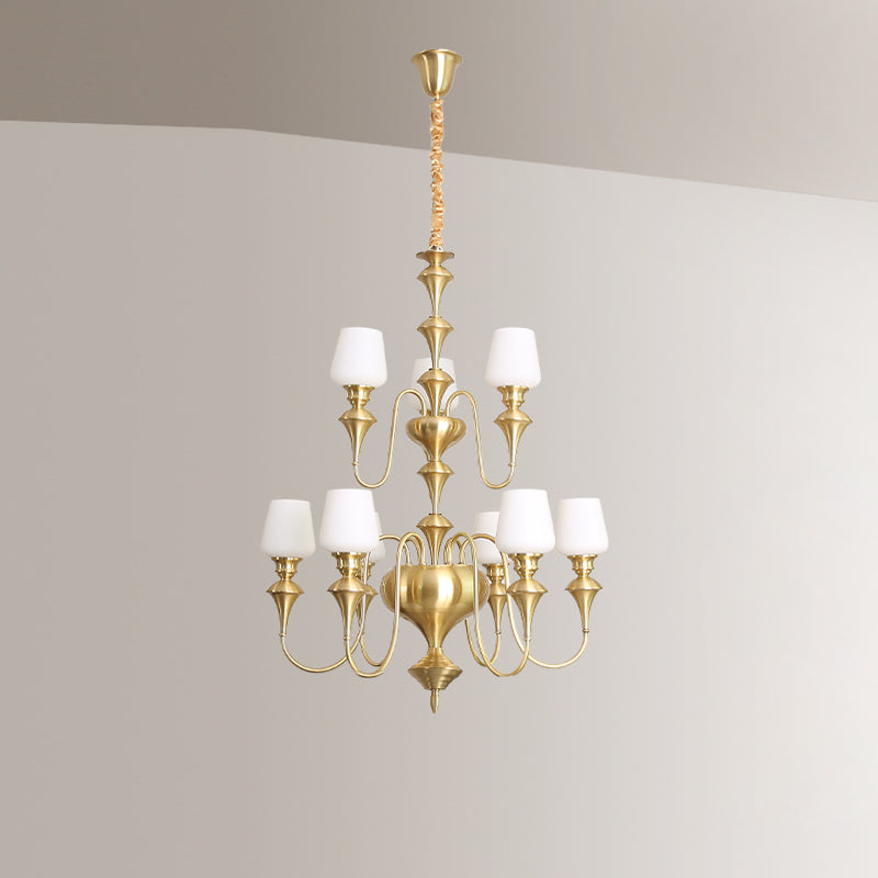 Abrahamson Shaded Tiered Chandelier-DWHOME