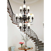 Abrahamson Shaded Tiered Chandelier-DWHOME