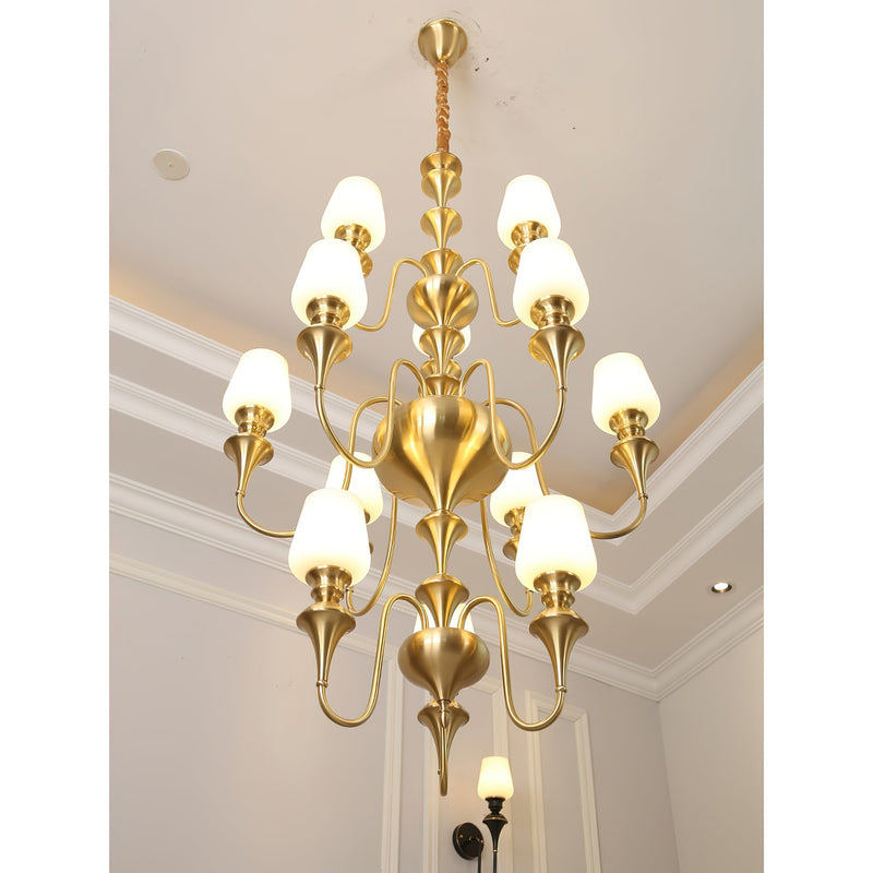 Abrahamson Shaded Tiered Chandelier-DWHOME