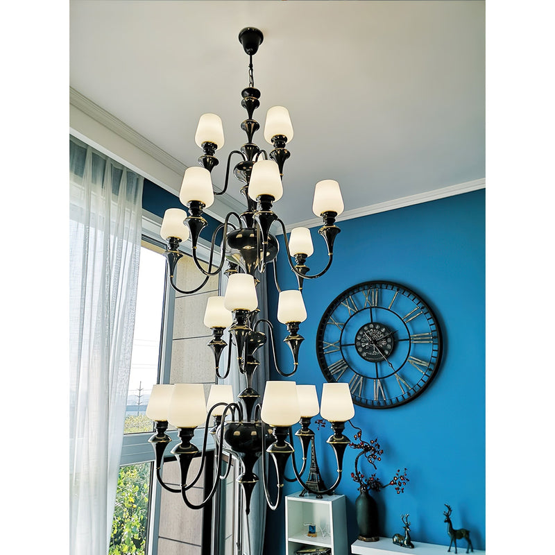 Abrahamson Shaded Tiered Chandelier-DWHOME