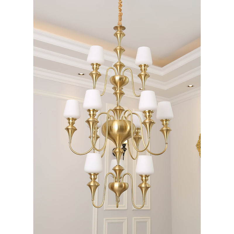 Abrahamson Shaded Tiered Chandelier-DWHOME