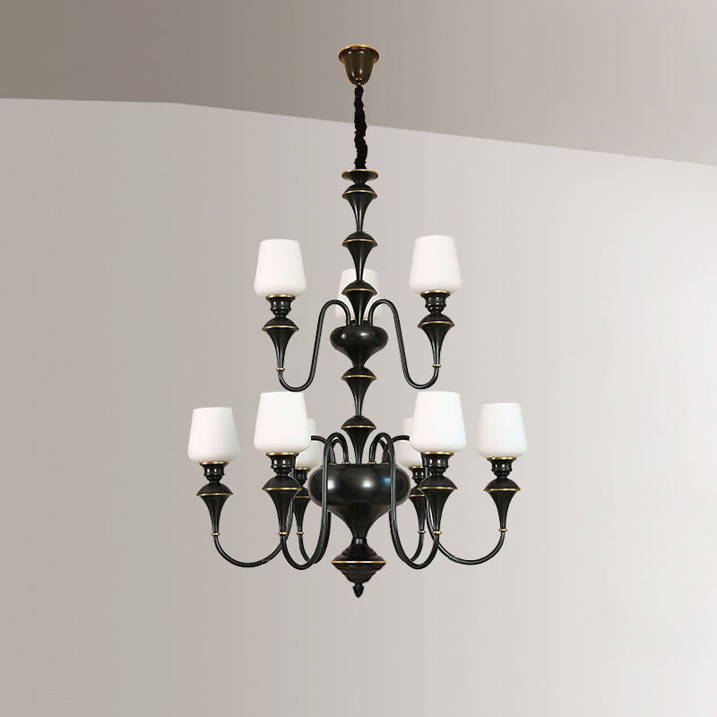 Abrahamson Shaded Tiered Chandelier-DWHOME