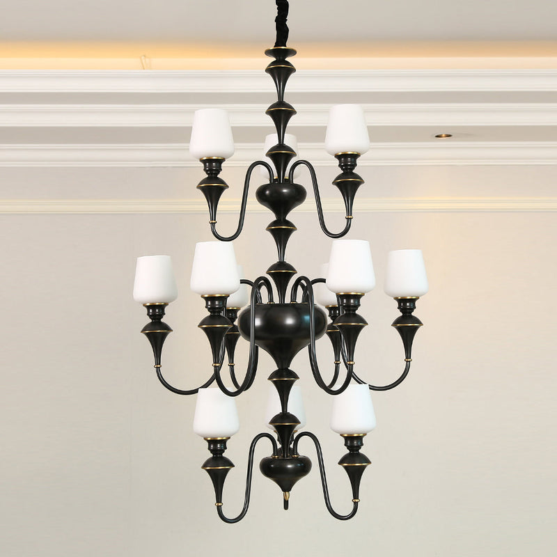 Abrahamson Shaded Tiered Chandelier-DWHOME