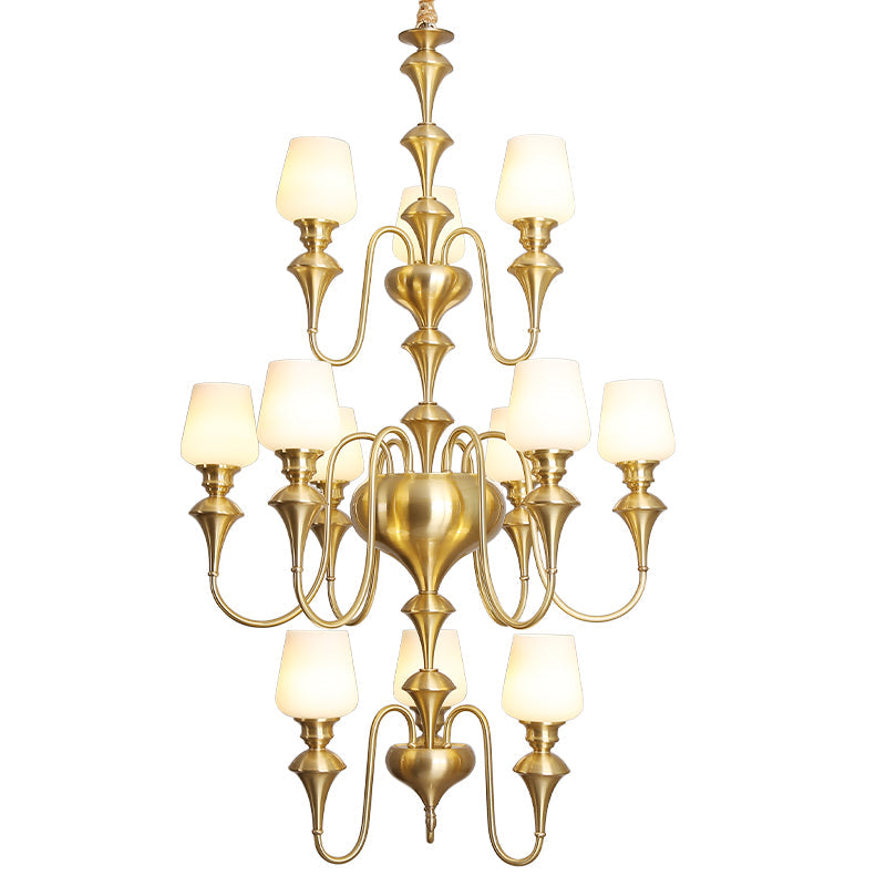 Abrahamson Shaded Tiered Chandelier-DWHOME