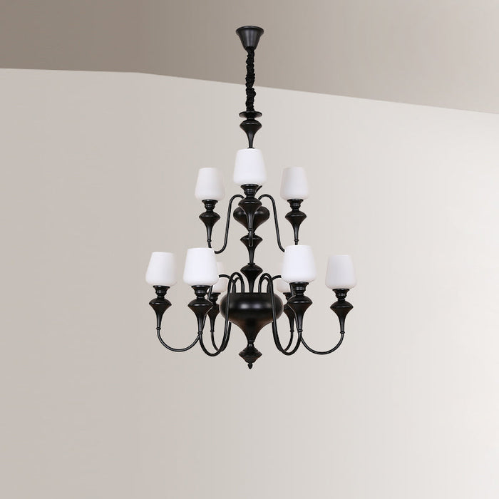 Abrahamson Shaded Tiered Chandelier-DWHOME