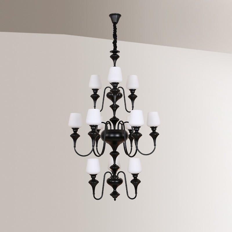 Abrahamson Shaded Tiered Chandelier-DWHOME