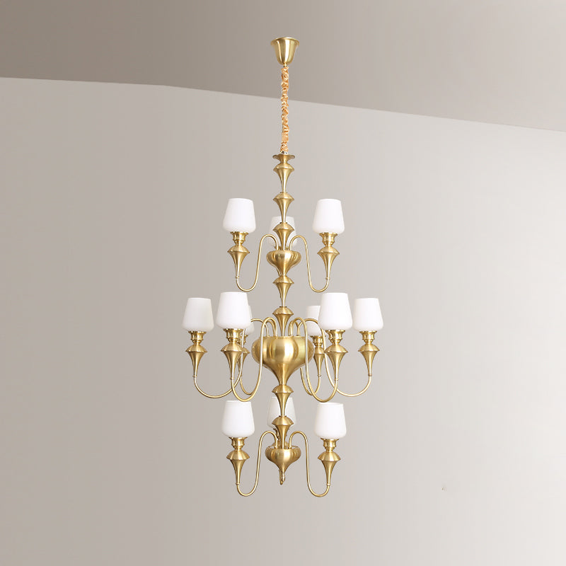 Abrahamson Shaded Tiered Chandelier-DWHOME