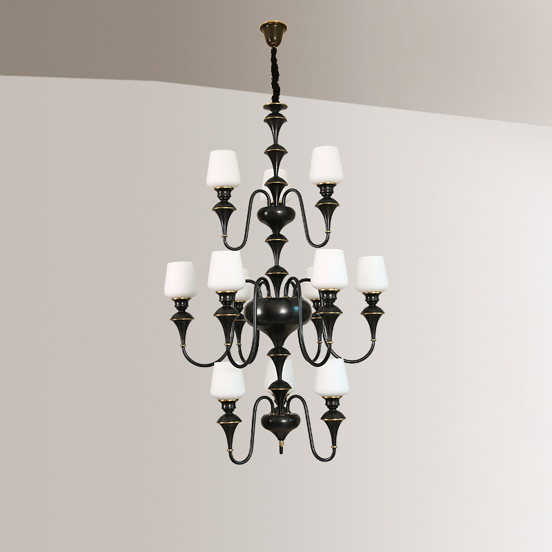 Abrahamson Shaded Tiered Chandelier-DWHOME