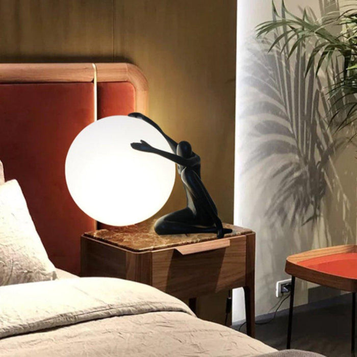 Humanoid Ball Holding Table Lamp-DWHOME