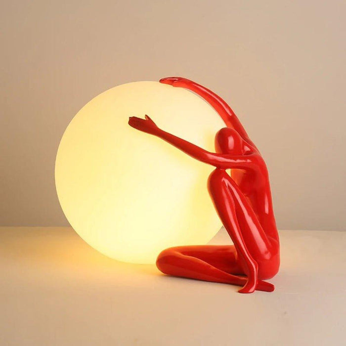 Humanoid Ball Holding Table Lamp-DWHOME