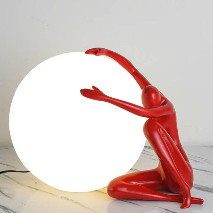 Humanoid Ball Holding Table Lamp-DWHOME