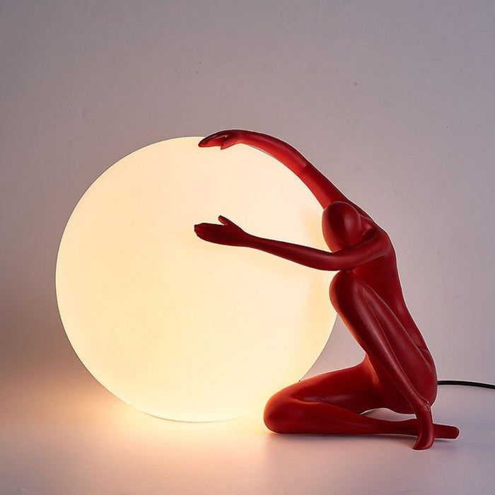 Humanoid Ball Holding Table Lamp-DWHOME