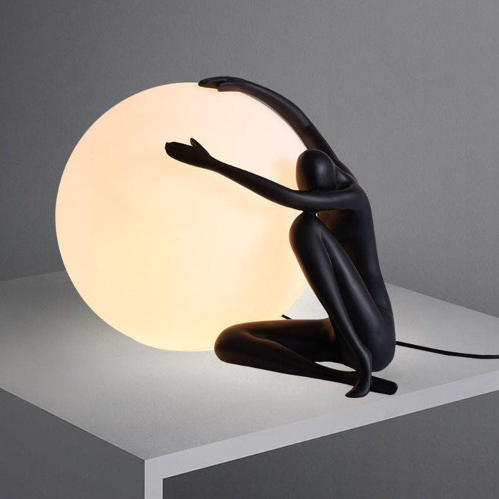 Humanoid Ball Holding Table Lamp-DWHOME