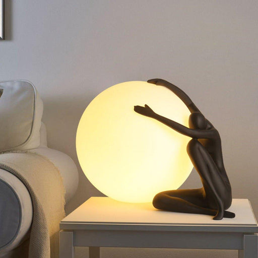 Humanoid Ball Holding Table Lamp-DWHOME