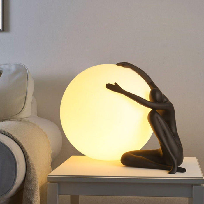Humanoid Ball Holding Table Lamp-DWHOME