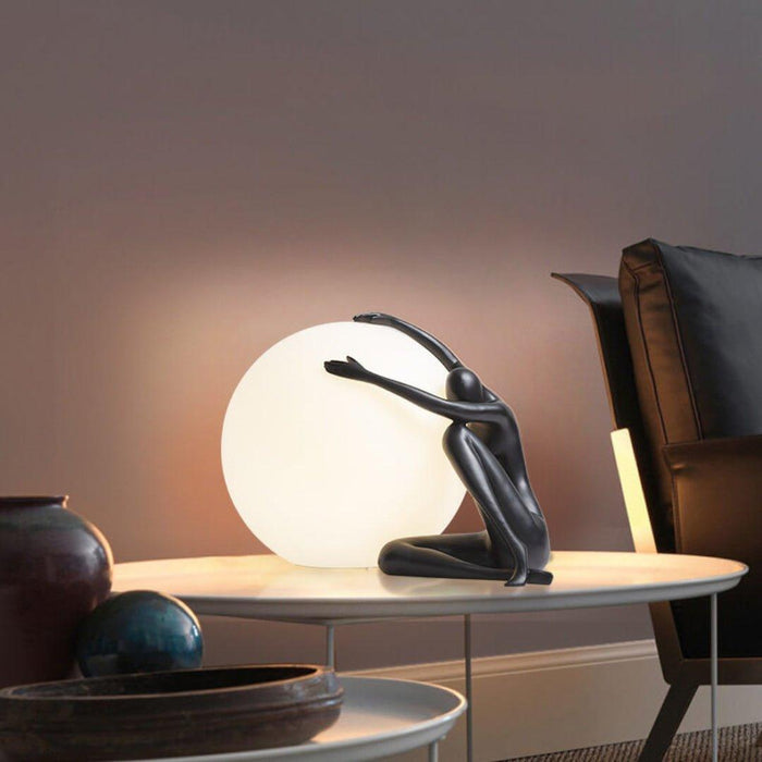 Humanoid Ball Holding Table Lamp-DWHOME