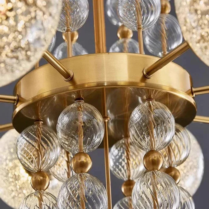 Acrylic and Gold Pendant Light - Ceiling Light.