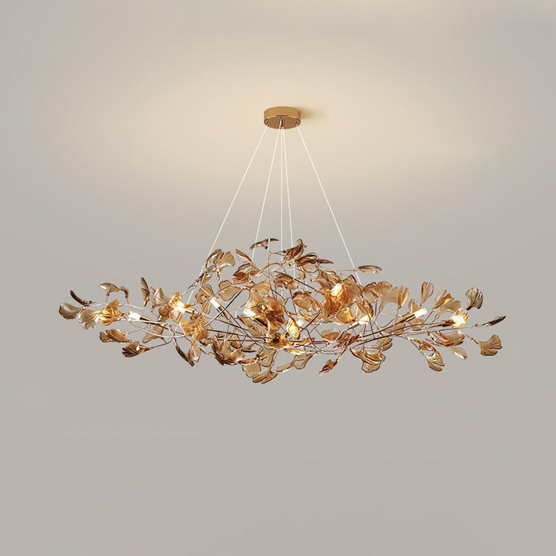 Acrylic Ginkgo Leaf Chandelier-DWHOME