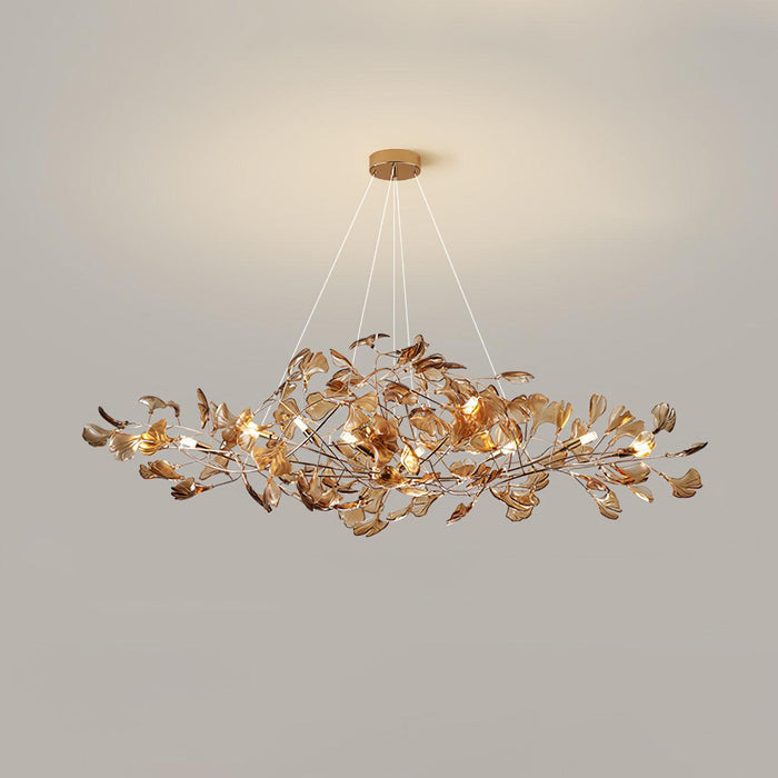 Acrylic Ginkgo Leaf Chandelier.