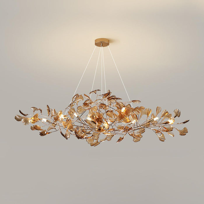 Acrylic Ginkgo Leaf Chandelier.