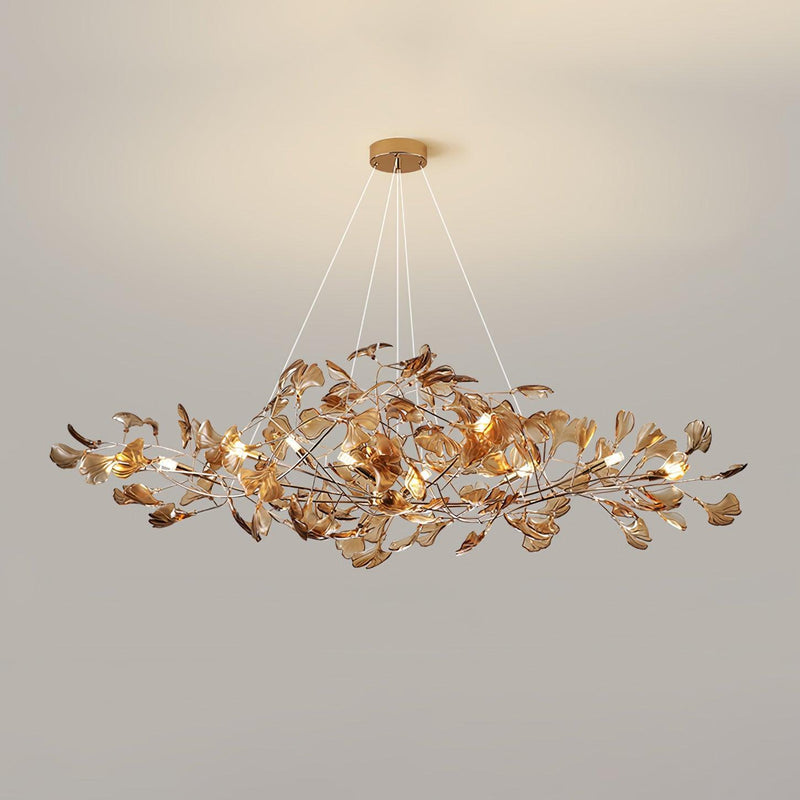 Acrylic Ginkgo Leaf Chandelier-DWHOME