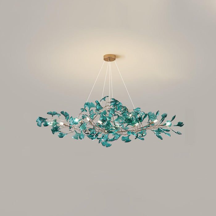 Acrylic Ginkgo Leaf Chandelier.