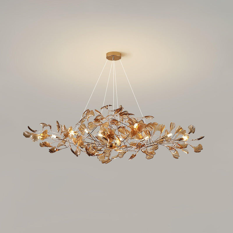 Acrylic Ginkgo Leaf Chandelier-DWHOME