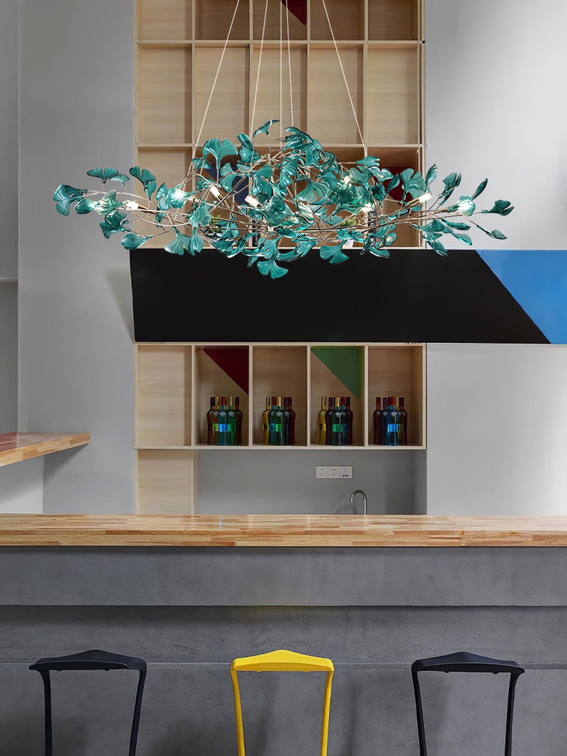 Acrylic Ginkgo Leaf Chandelier-DWHOME