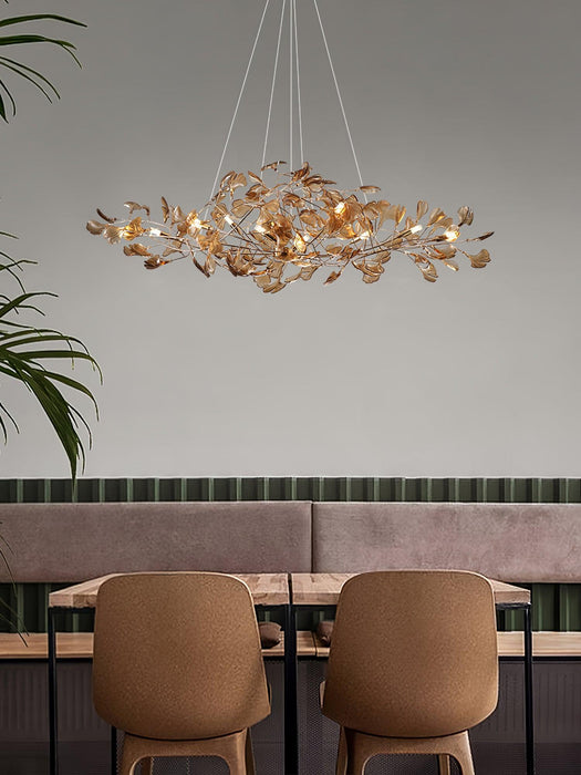 Acrylic Ginkgo Leaf Chandelier - Vakkerlight