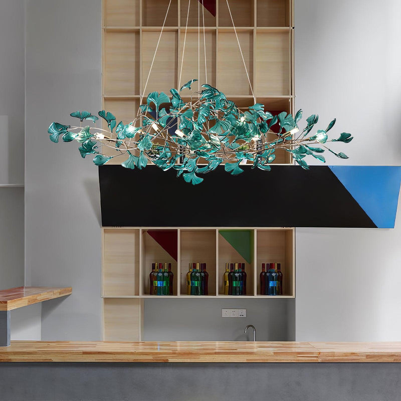 Acrylic Ginkgo Leaf Chandelier-DWHOME