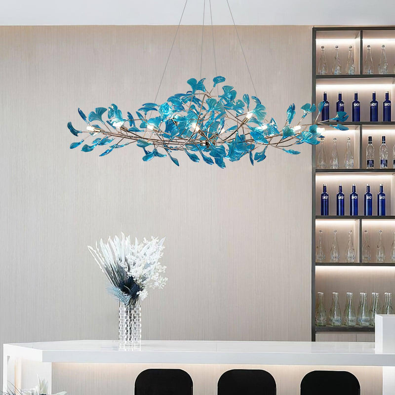Acrylic Ginkgo Leaf Chandelier-DWHOME
