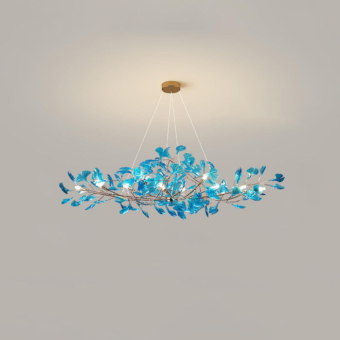 Acrylic Ginkgo Leaf Chandelier.