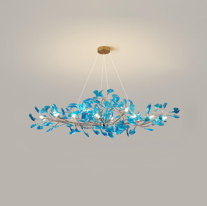 Acrylic Ginkgo Leaf Chandelier.