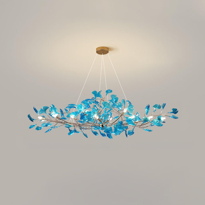 Acrylic Ginkgo Leaf Chandelier.