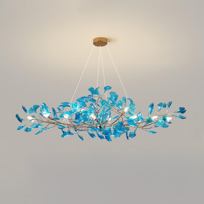 Acrylic Ginkgo Leaf Chandelier.