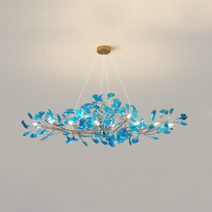 Acrylic Ginkgo Leaf Chandelier.