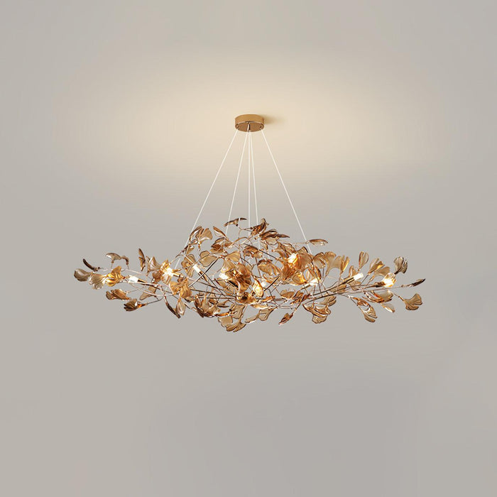 Acrylic Ginkgo Leaf Chandelier.