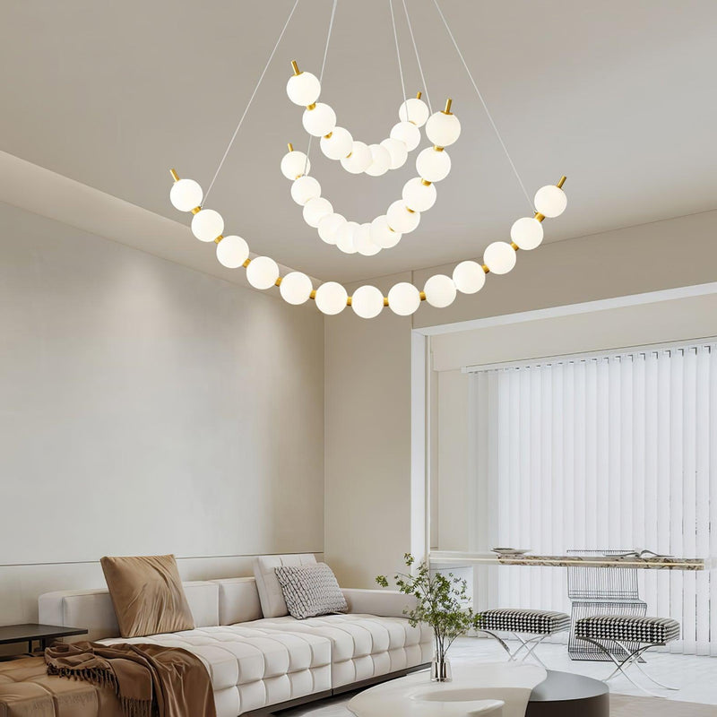 Acrylic Pearls Chandelier-DWHOME