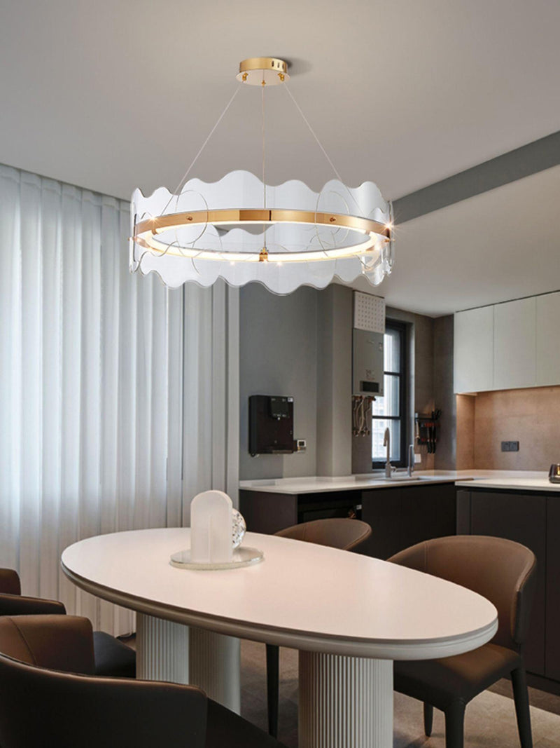 Acrylic Wave Chandelier-DWHOME