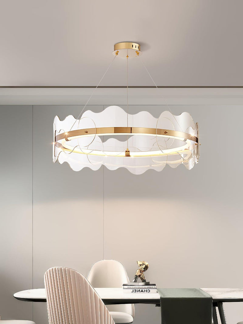 Acrylic Wave Chandelier-DWHOME