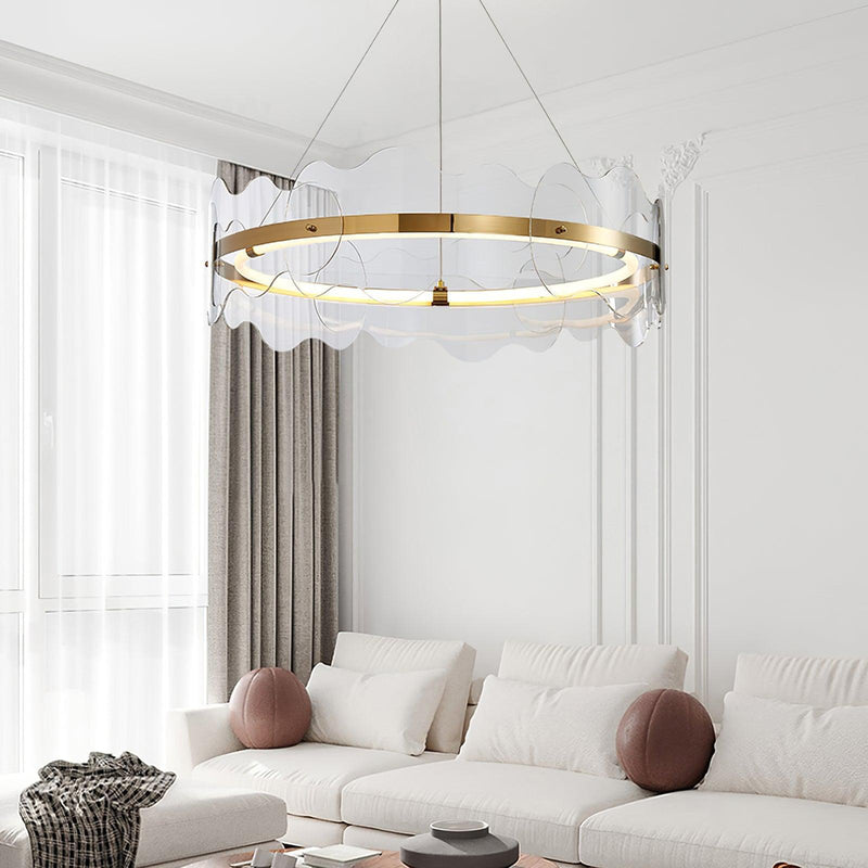 Acrylic Wave Chandelier-DWHOME