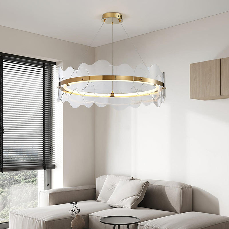Acrylic Wave Chandelier-DWHOME