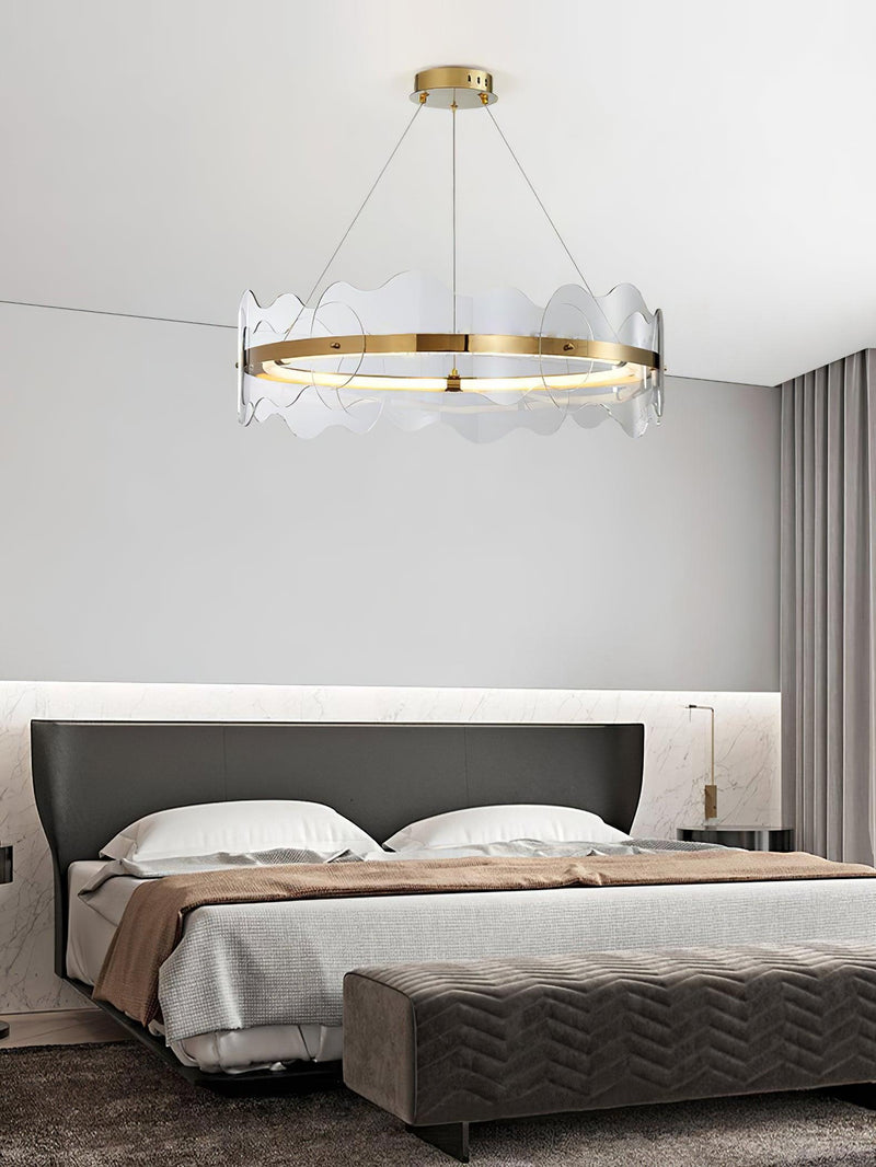 Acrylic Wave Chandelier-DWHOME